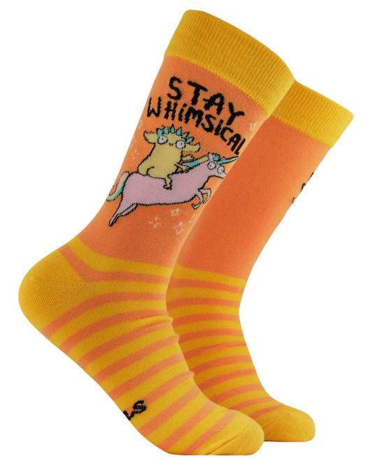Stay Whimsical Cat Crew Socks