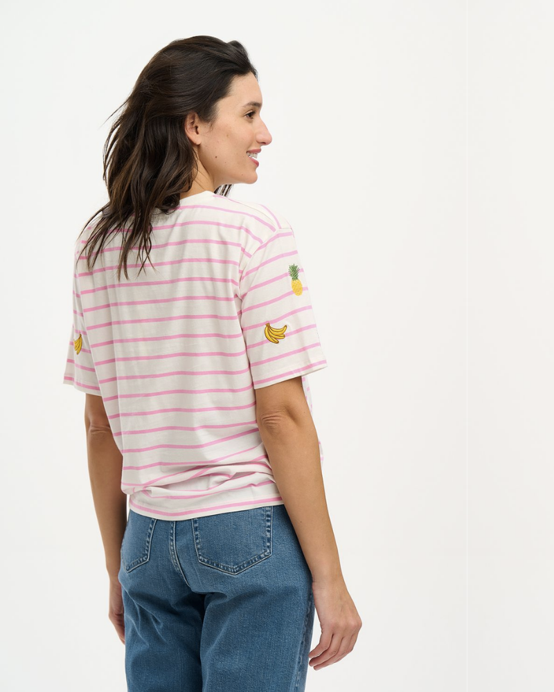 Kinsley Fruit Embroidery Relaxed T-Shirt Sugarhill Brighton