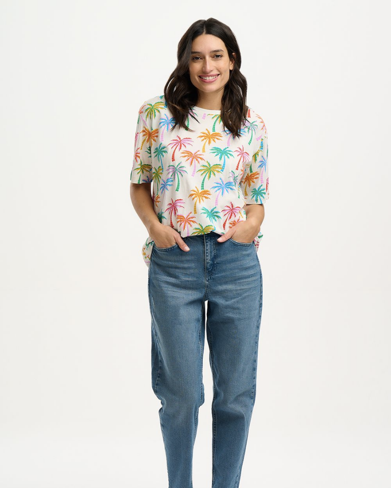 Kinsley Rainbow Palms Relaxed T-Shirt Sugarhill Brighton