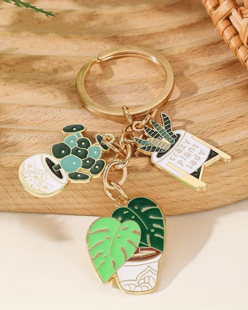 Crazy Plant Lady Keyring