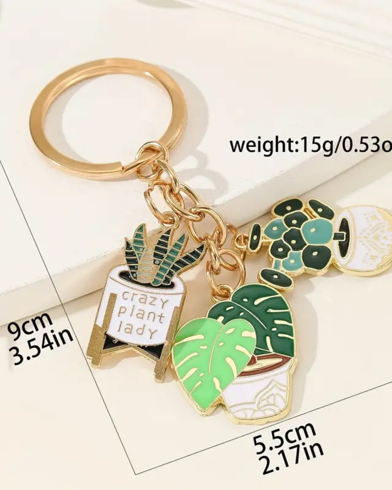 Crazy Plant Lady Keyring