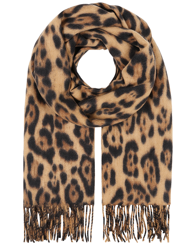 Leona Leopard Print Scarf
