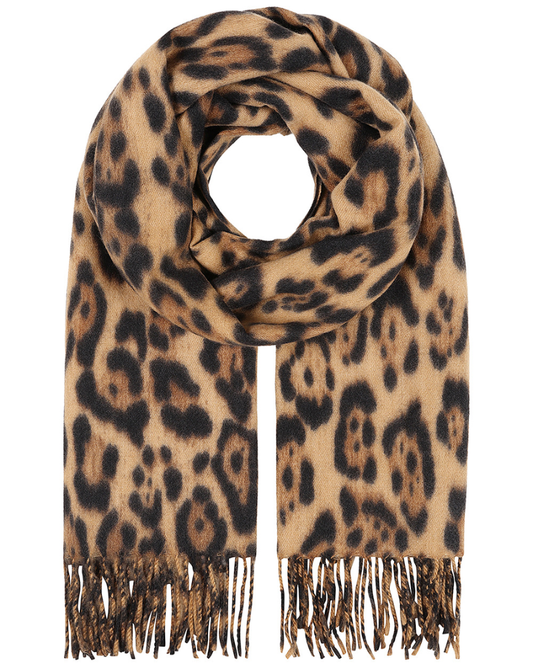 Leona Leopard Print Scarf