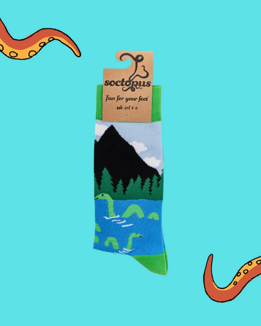 Loch Ness Monster Crew Socks