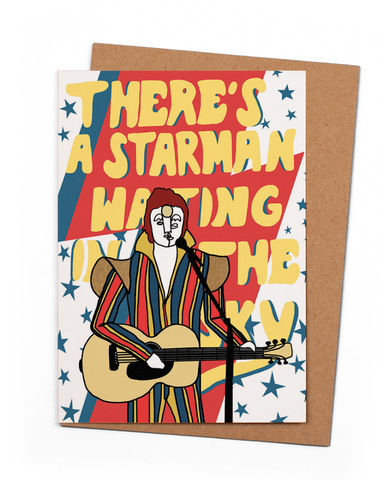 Star Man Bowie Greeting Card