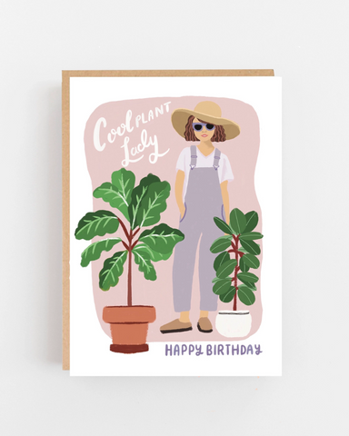 Cool Plant Lady Greeting Card