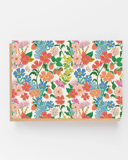 Summer Flowers Blank Greeting Card