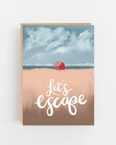 Let's Escape Scottish Seaside Greeting Card