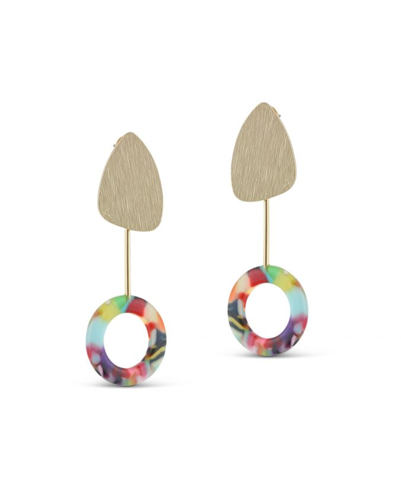 Lucy Gold and Resin Earrings