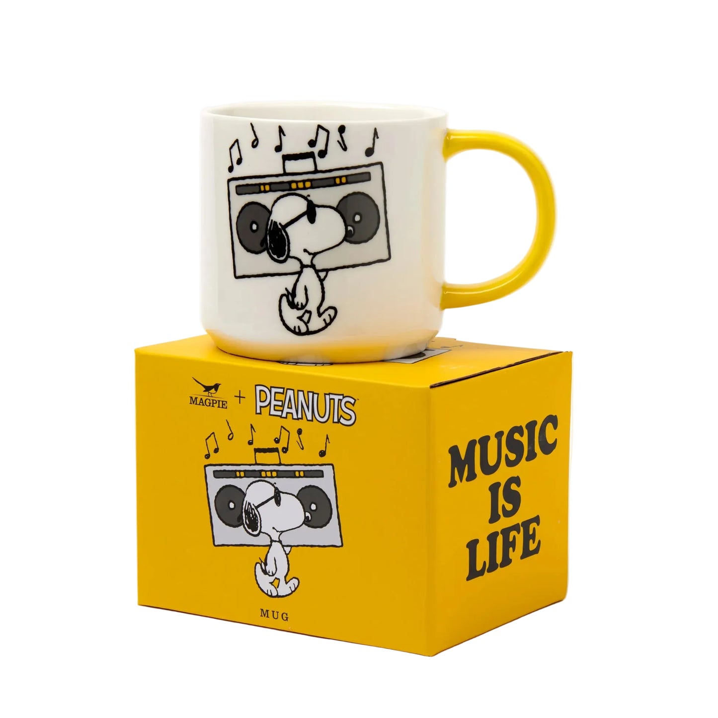 Peanuts Snoopy Music is Life Boombox Mug