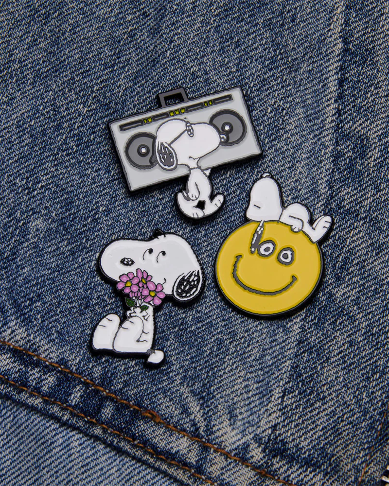 Peanuts Snoopy Music is Life Boombox Enamel Pin Badge
