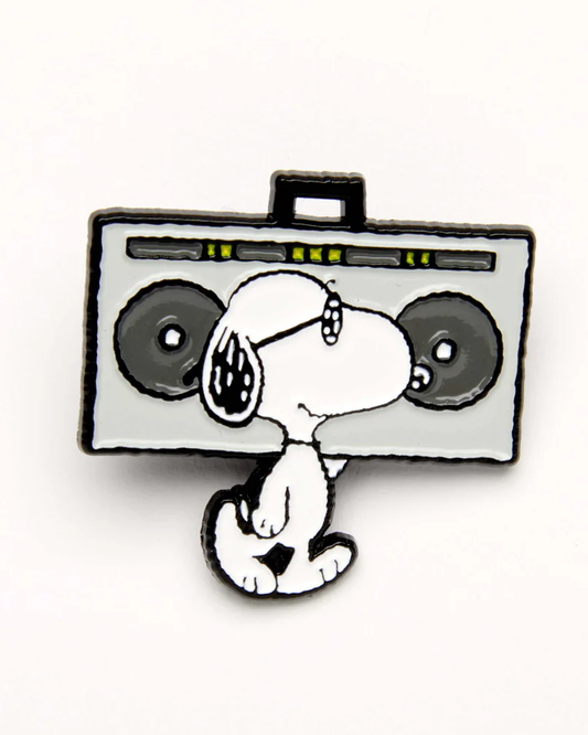 Peanuts Snoopy Music is Life Boombox Enamel Pin Badge