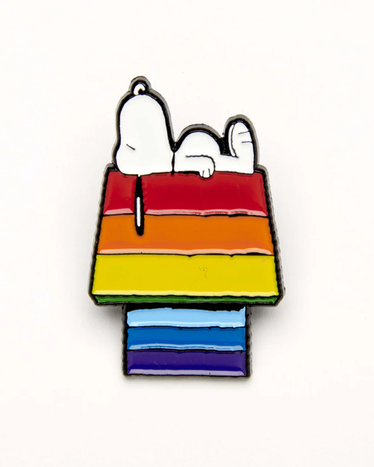 Peanuts Snoopy Rainbow Dog House Enamel Pin Badge
