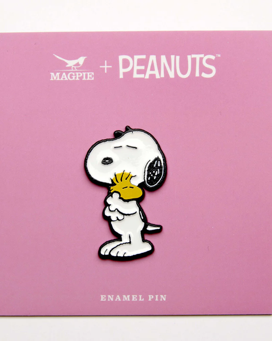 Peanuts Snoopy Woodstock Hug Enamel Pin Badge