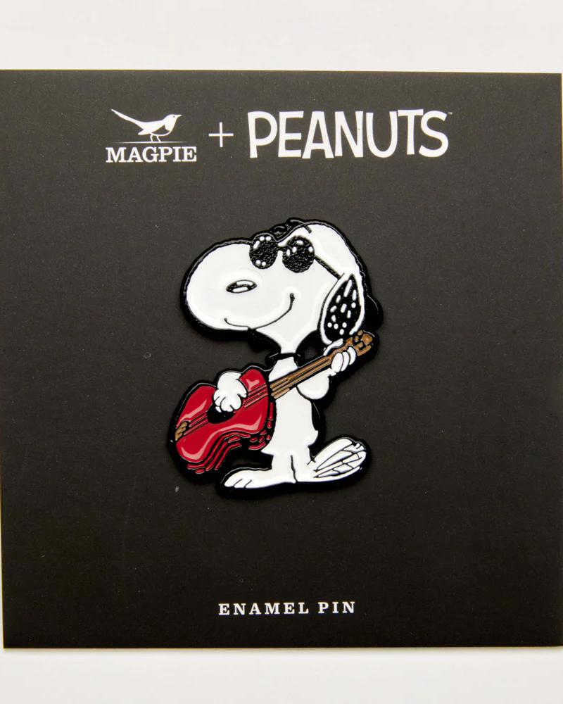 Peanuts Snoopy Guitar Enamel Pin Badge