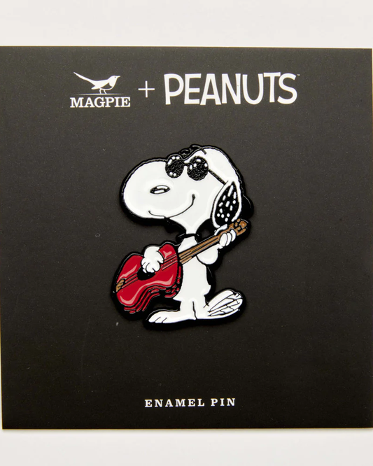 Peanuts Snoopy Guitar Enamel Pin Badge