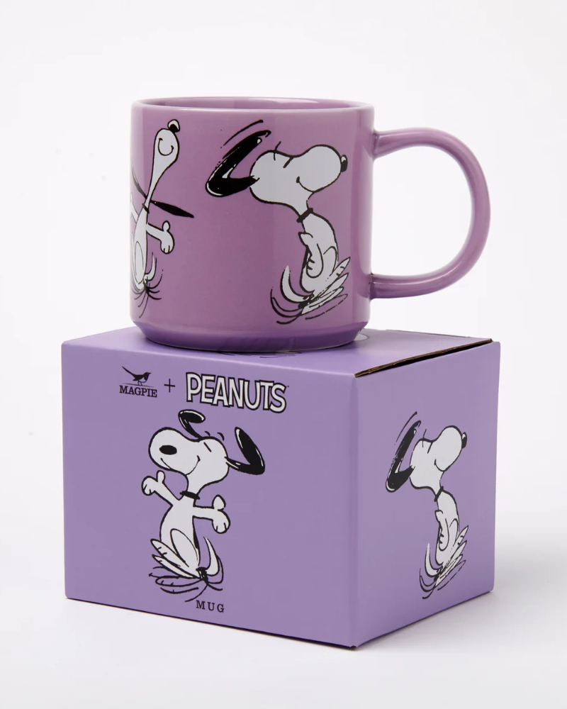 Peanuts Snoopy Happy Dance Lilac Mug