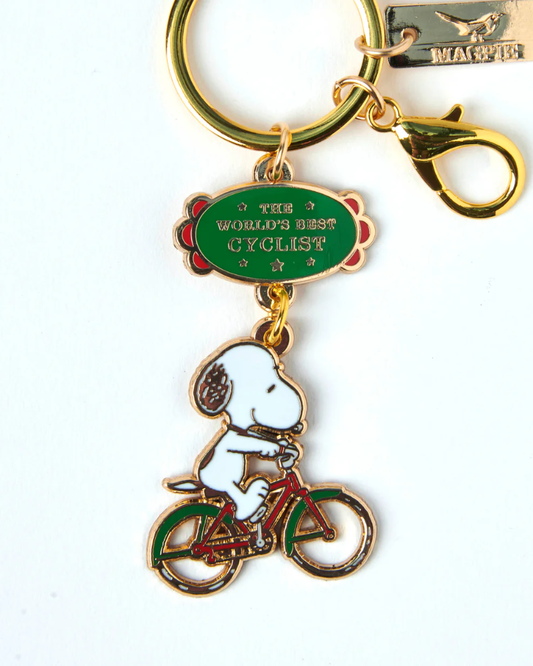Peanuts Snoopy World's Best Cyclist Keyring