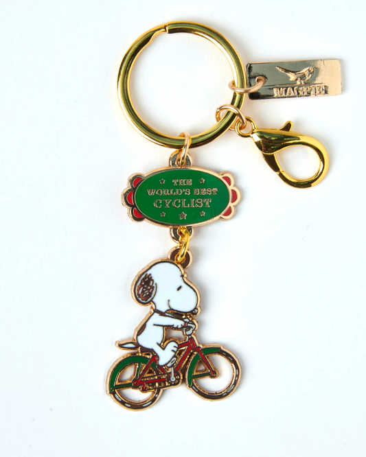 Peanuts Snoopy World's Best Cyclist Keyring