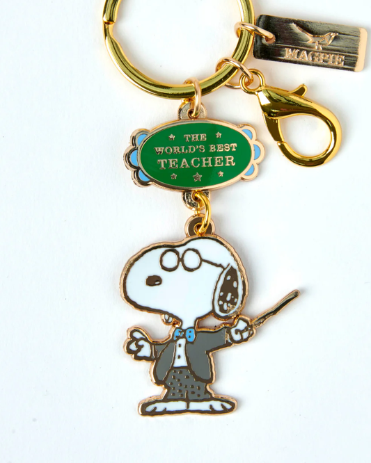 Peanuts Snoopy World's Best Teacher Keyring