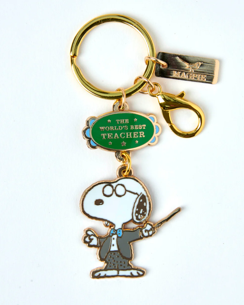 Peanuts Snoopy World's Best Teacher Keyring
