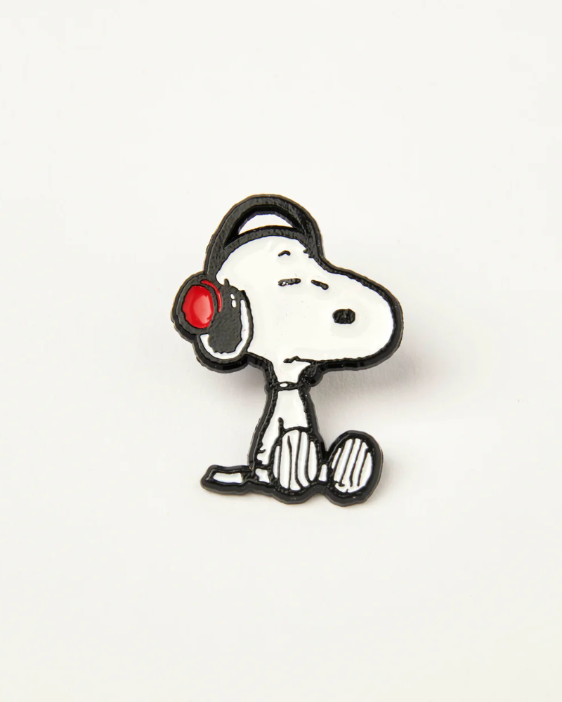 Peanuts Snoopy Headphones Enamel Pin Badge