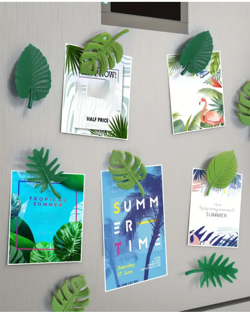 Monstera Plant Leaf Magnet Set