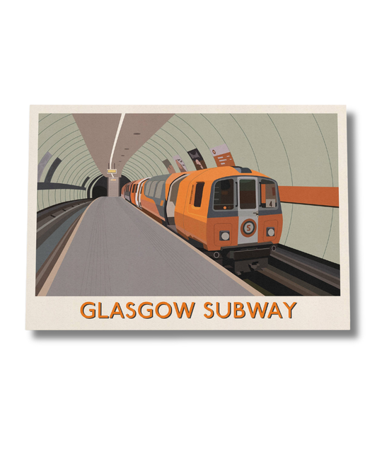 Glasgow Subway Clockwork Orange A4 Print
