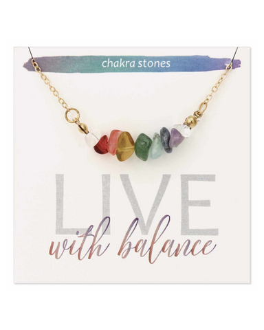 Live with Balance Chakra Stone Chip Necklace
