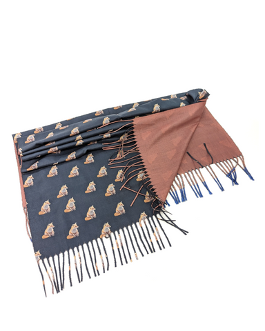 Midnight Fox Pashmina Scarf