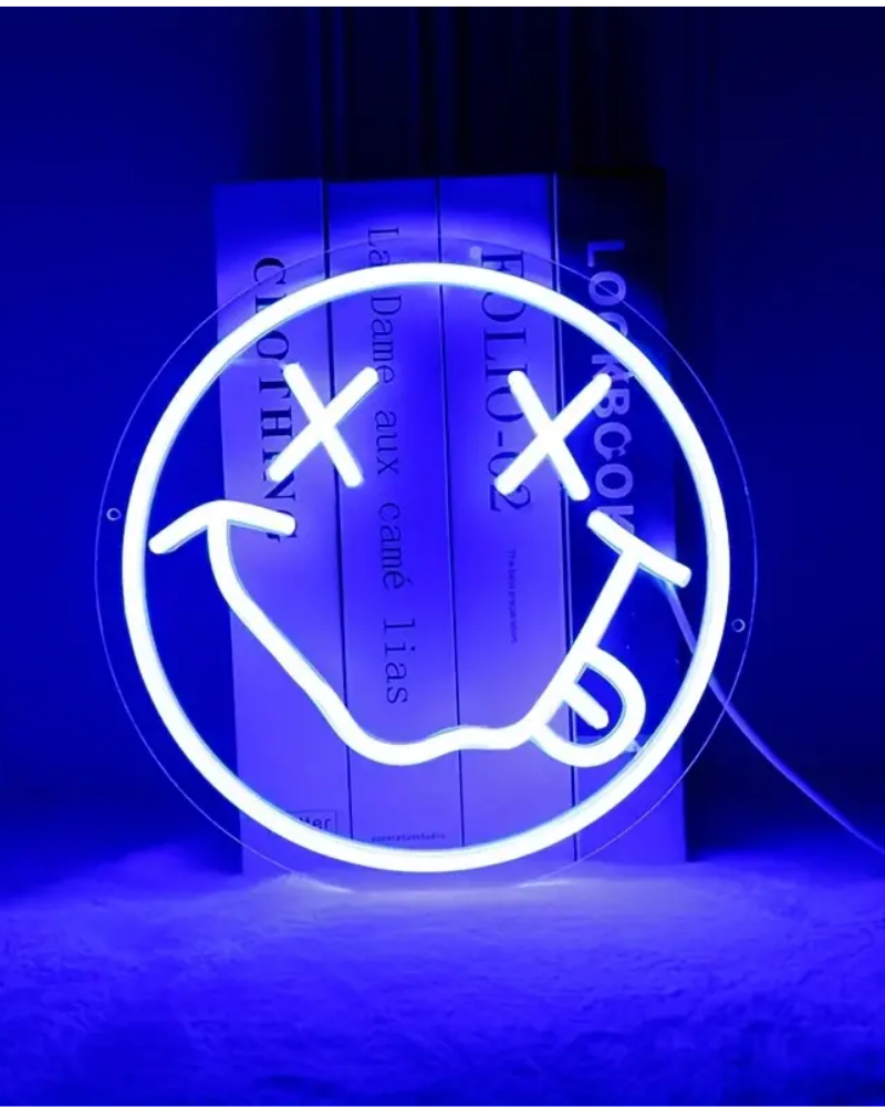 Smiley Nirvana Inspired Neon Light