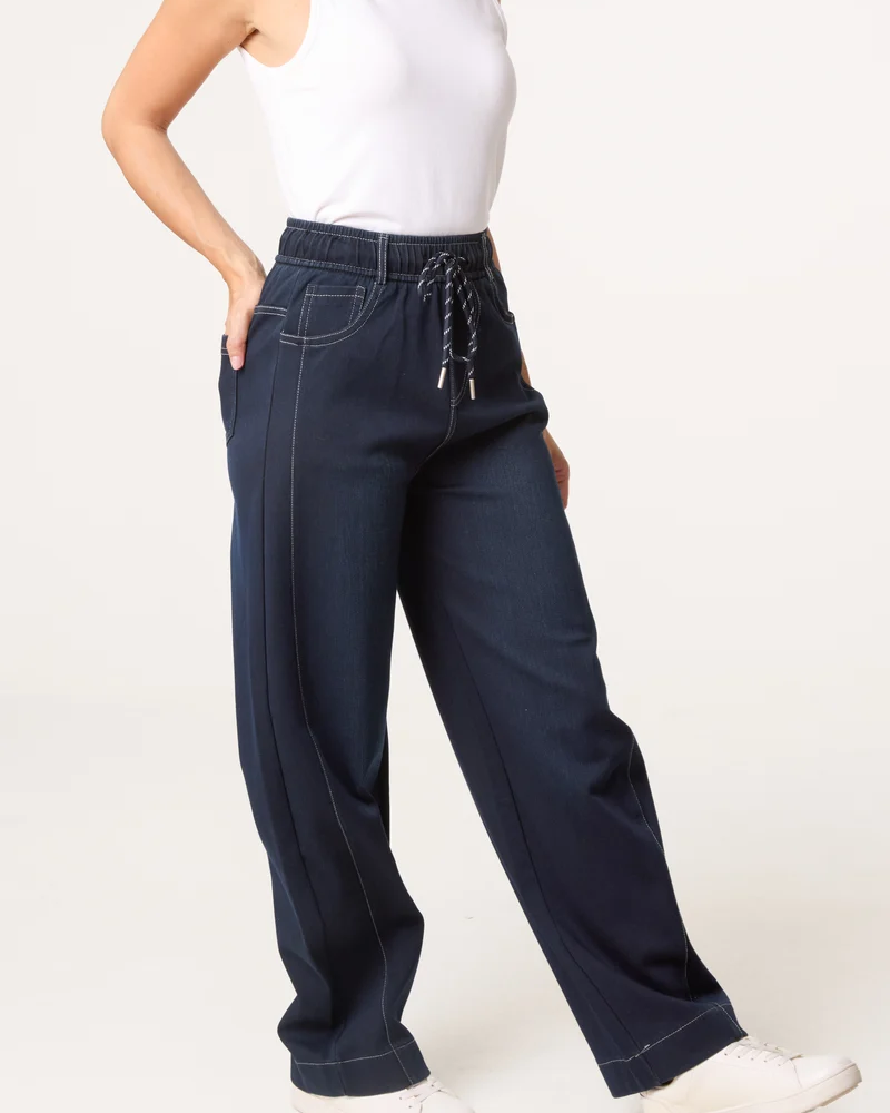 Stitch Barrel Leg Jeans