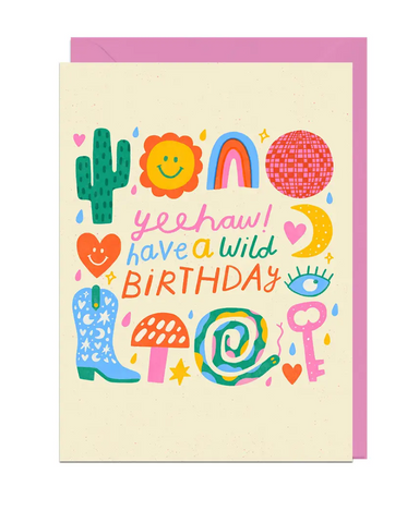 Yeehaw Wild Birthday Card