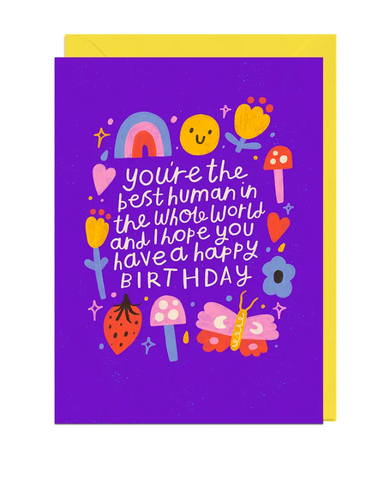 Best Human Birthday Card