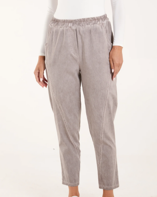 Mocha Washed Relaxed Fit Magic Trousers