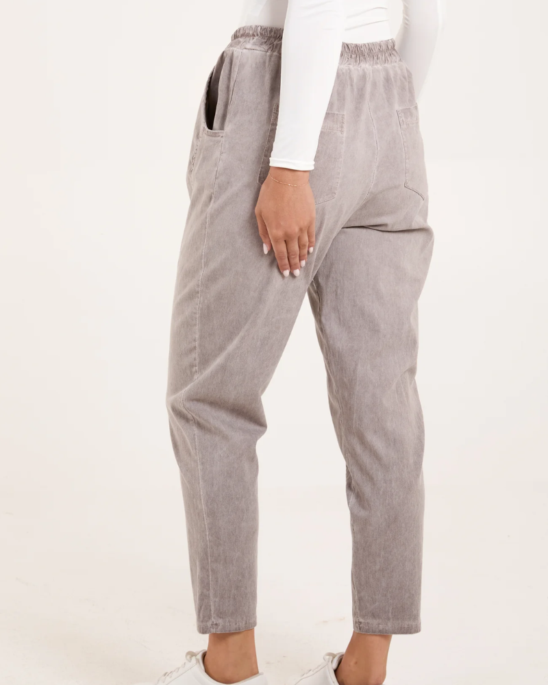 Mocha Washed Relaxed Fit Magic Trousers