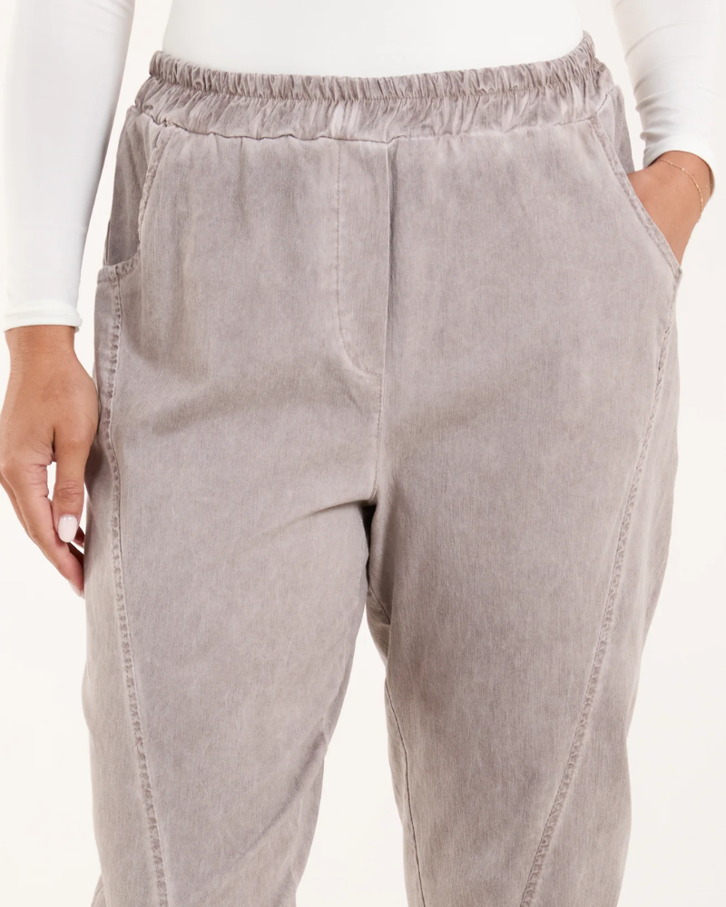 Mocha Washed Relaxed Fit Magic Trousers