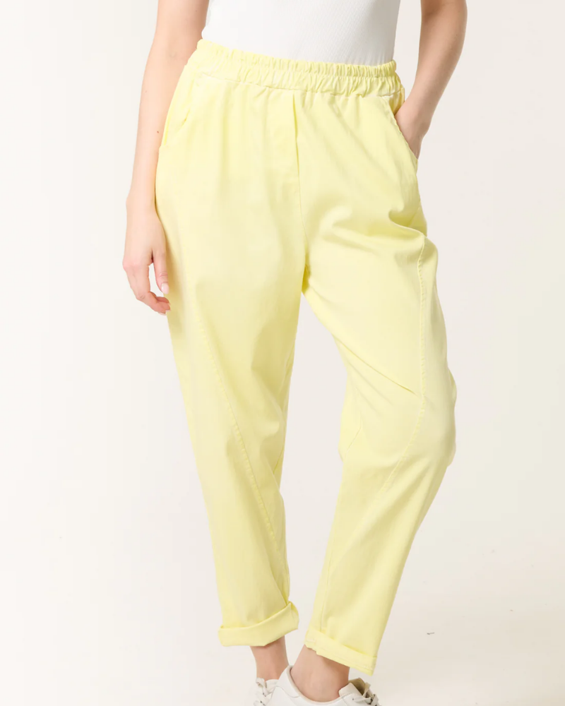 Lemon Washed Relaxed Fit Magic Trousers