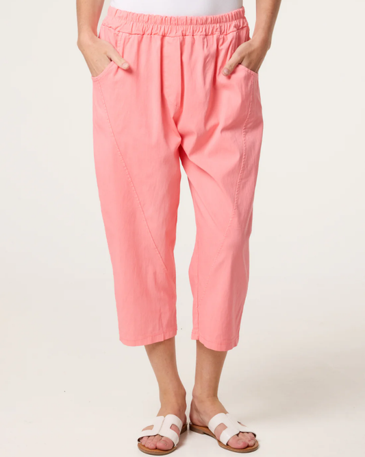 Coral Magic Stretch Capri Trousers
