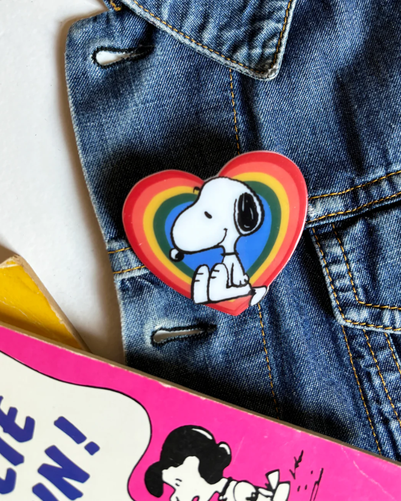 Peanuts Snoopy Rainbow Enamel Pin Badge