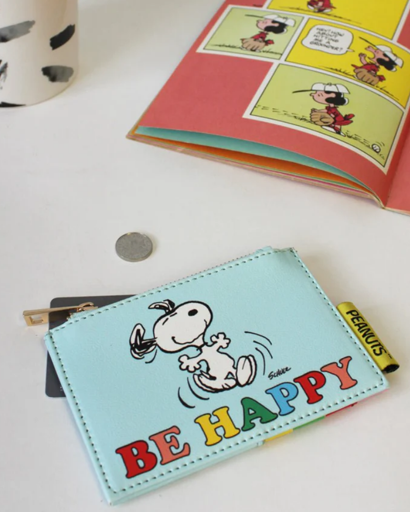 Peanuts Snoopy Be Happy Zip Purse