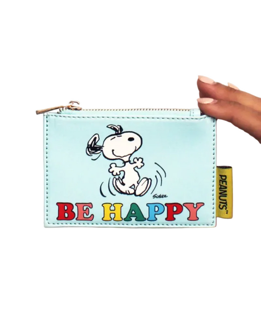 Peanuts Snoopy Be Happy Zip Purse