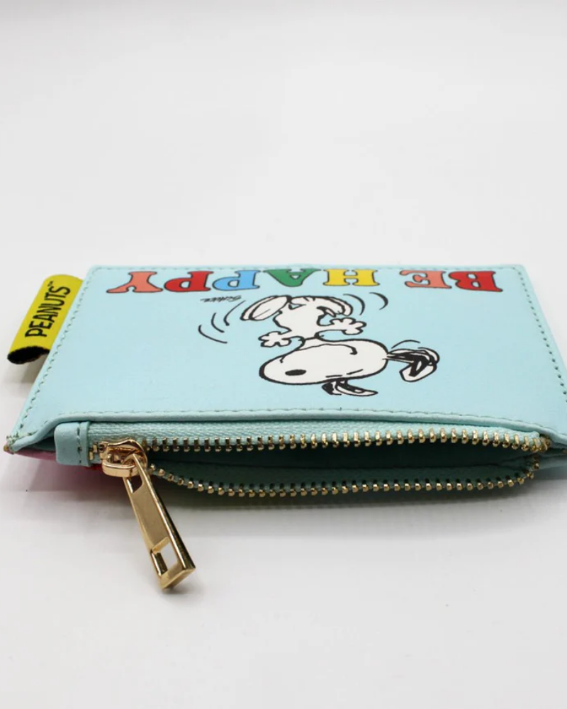 Peanuts Snoopy Be Happy Zip Purse