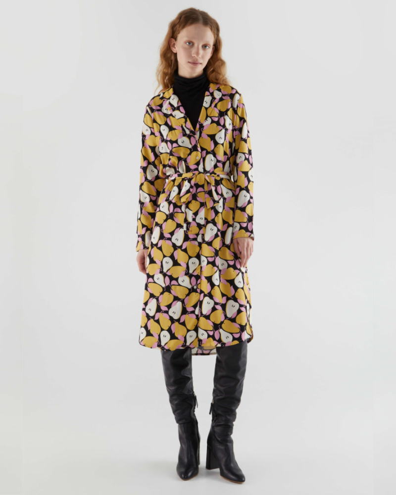 Pear Print Shirt Dress