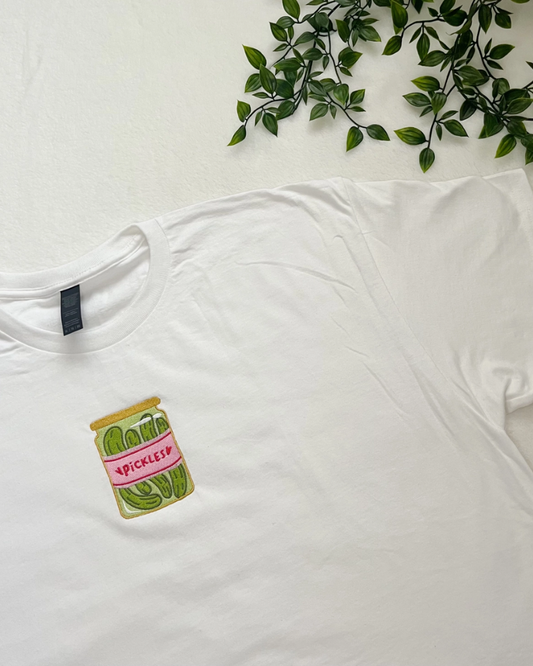 Unisex Pickles Embroidered T-Shirt