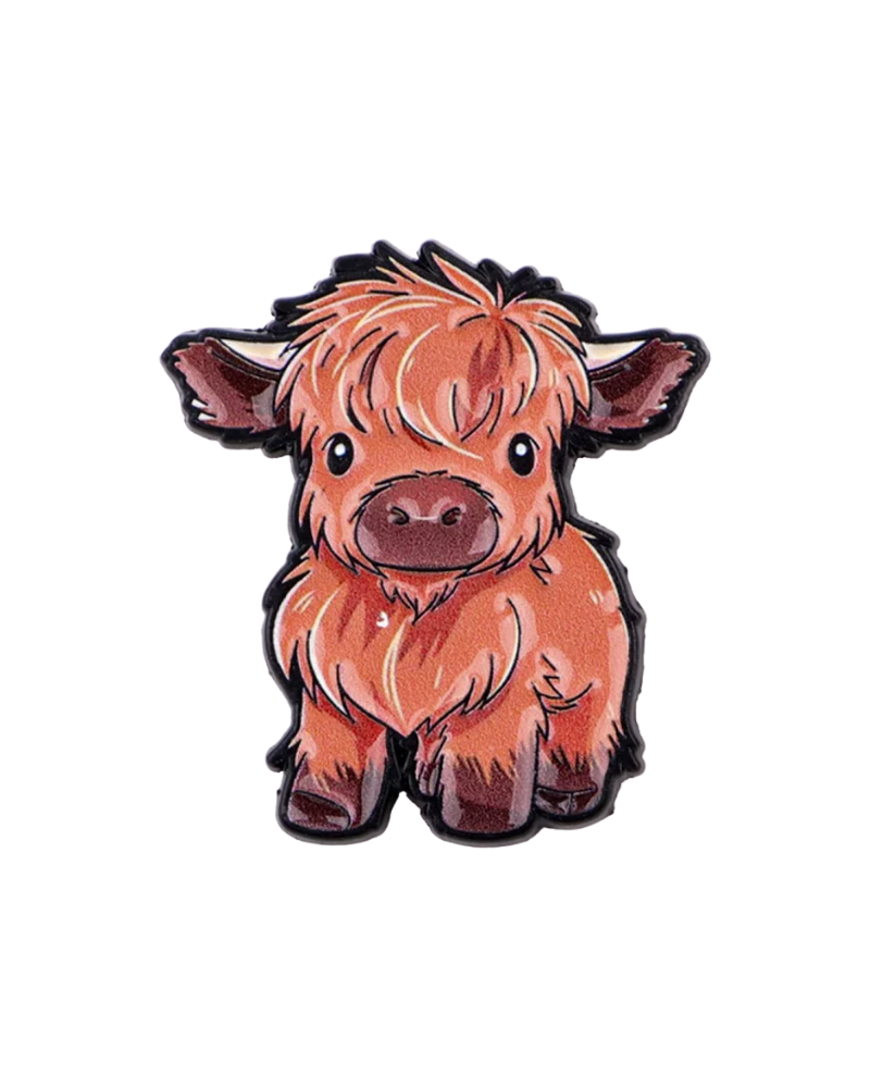 Cute Cartoon Highland Cow Enamel Pin Badge