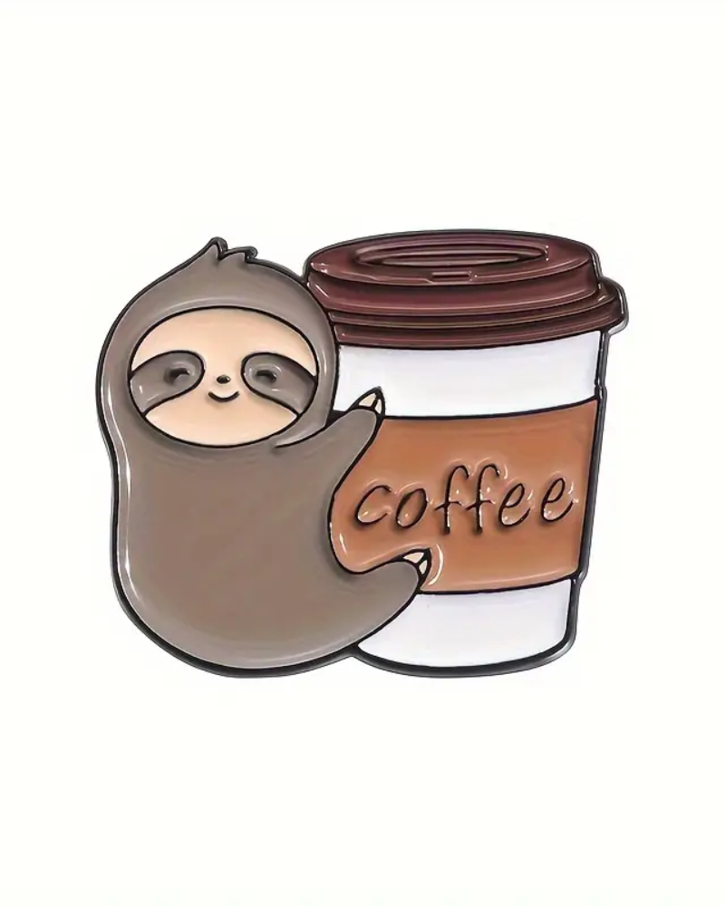 Enamel Sloth Pin Badge Assorted