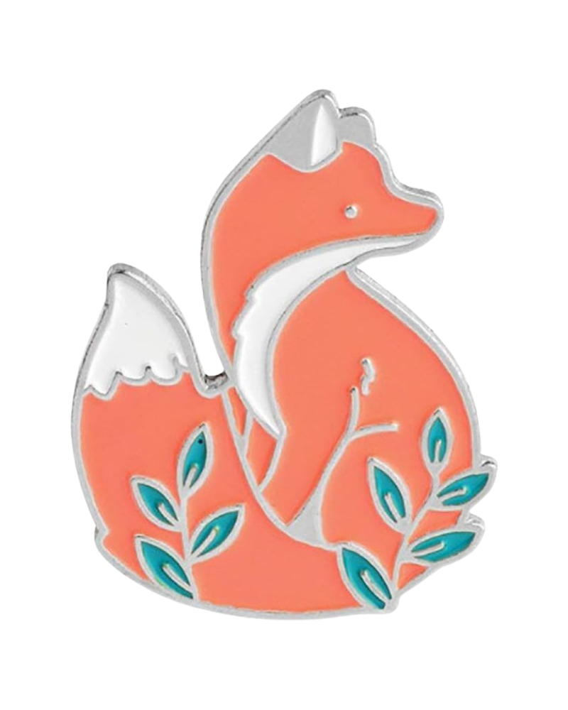Whimsical Woodland Fox Enamel Pin Badge