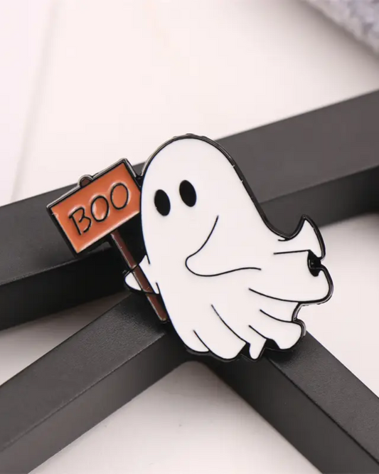 Ghost Boo Pin Badge