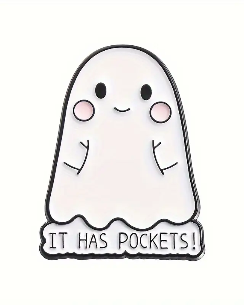 "It Has Pockets" Ghost Pin Badge